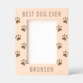 Beste hond ooit poot print gegraveerde lijstjes (Voorkant)