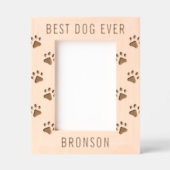 Beste Hond Ooit Pootafdruk Gegraveerde Lijstjes (Voorkant)