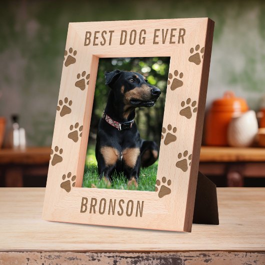 Beste Hond Ooit Pootafdruk Gegraveerde Lijstjes