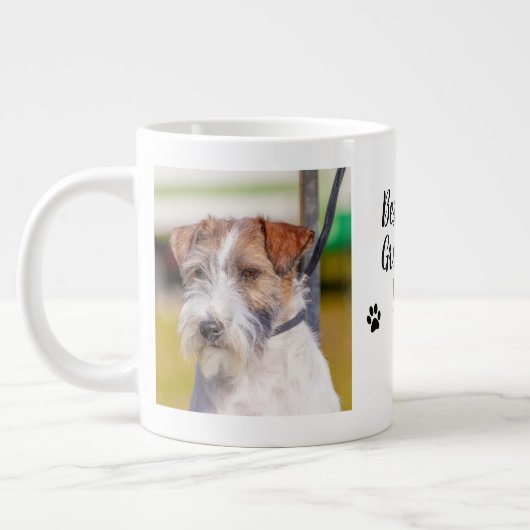 Beste hond opa ooit foto hond grote koffiekop (Links)
