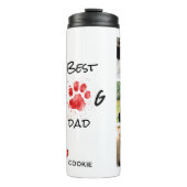 Beste Hond Pap | Fotocollage | Aangepaste naam Thermosbeker (Voorkant)