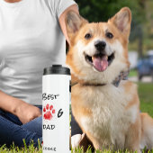 Beste Hond Pap | Fotocollage | Aangepaste naam Thermosbeker