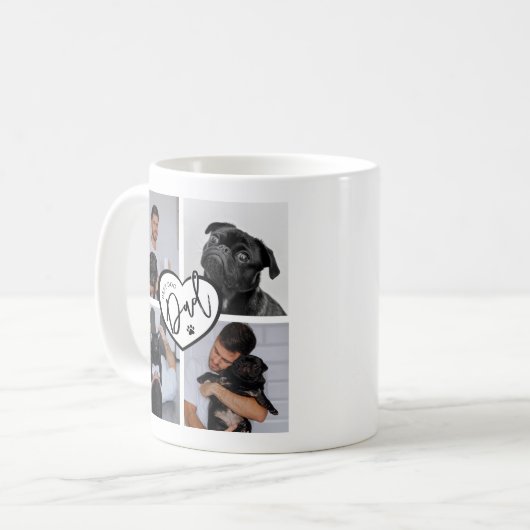 Beste Hond Pap | Fotocollage Koffiemok (Voorkant links)