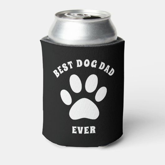 Beste hond pap ooit aangepaste tekst op maat blikjeskoeler (Blikje Achterkant)