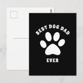 Beste hond pap ooit aangepaste tekst op maat briefkaart (Voorkant / Achterkant)