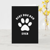 Beste hond pap ooit aangepaste tekst op maat kaart (Gele Bloem)