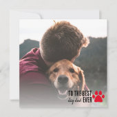 Beste Hond Pap Ooit Foto Vaderdag Verjaardag Kaart (Voorkant)