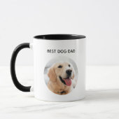 Beste Hond Papa 2 Foto Huisdier Naam Mok (Links)