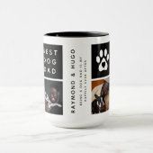 Beste hond papa 4 x foto collage raster mok (Midden)