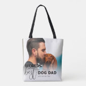 Beste Hond Papa Aangepaste Foto Gepersonaliseerd Tote Bag (Achterkant)