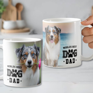 Beste hond papa aangepaste naam foto koffiemok
