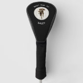 Beste hond papa aangepaste tekst foto aandenken golfheadcover (Voorkant)