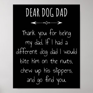 Beste hond papa, bedankt dat je mijn papa Mannen v Poster