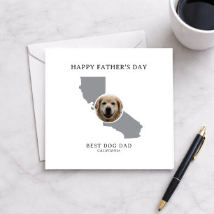 Beste Hond Papa California Foto Vaderdag Feestdagenkaart