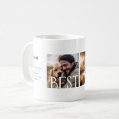 Beste hond papa definitie | Drie foto Koffiemok (Voorkant links)