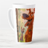 Beste Hond Papa Digitale Kunst Latte Mok (Linkerhoek)