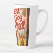 Beste Hond Papa Digitale Kunst Latte Mok (Rechts)