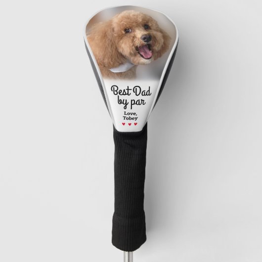 Beste Hond Papa Door Par Fotonaam Custom Golfheadcover (Voorkant)