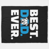 Beste Hond Papa Ever Bulldog Liefhebber Engels Bul Fleece Deken (Voorkant (Horizontaal))