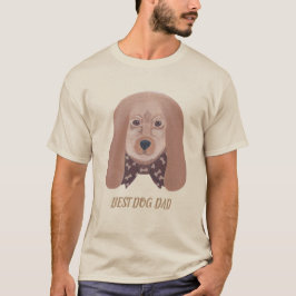 Beste Hond Papa floppy ears bruine hond dragen boo T-shirt