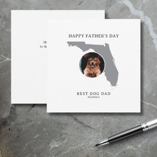 Beste Hond Papa Florida Foto Vaderdag Feestdagenkaart