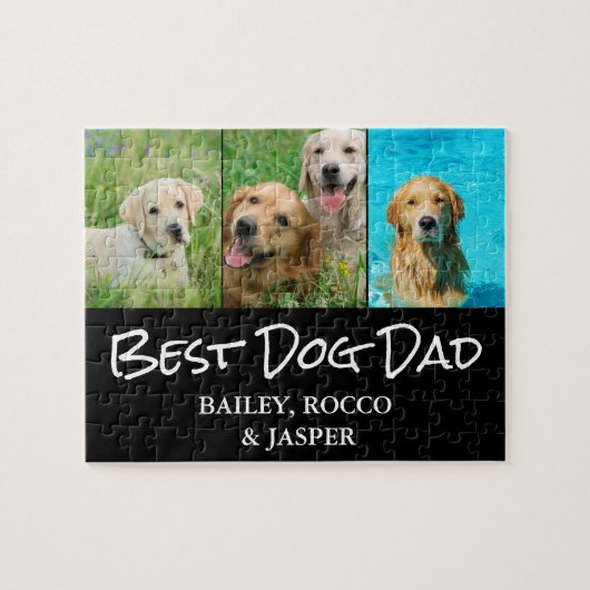 Beste hond papa foto  legpuzzel (Horizontaal)