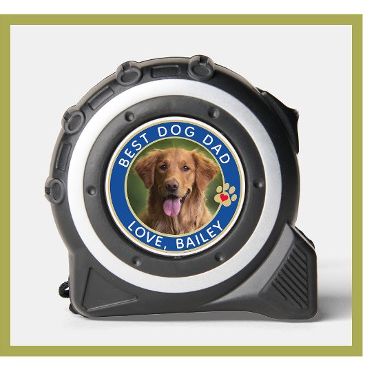 Beste hond papa foto poot afdrukken blauw rolmaat