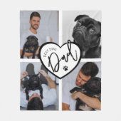Beste hond papa | Fotocollage Fleece Deken (Voorkant)