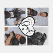 Beste hond papa | Fotocollage Fleece Deken (Voorkant (Horizontaal))