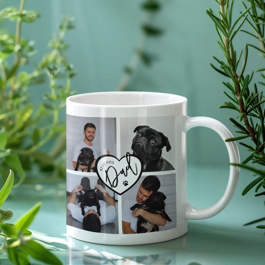 Beste hond papa | Fotocollage Koffiemok