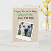 Beste Hond Papa Funny Dog Vaderdag Kaart (Gele Bloem)