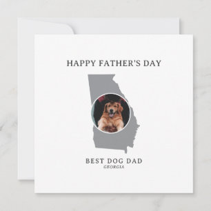 Beste Hond Papa Georgia Foto Vaderdag Feestdagenkaart