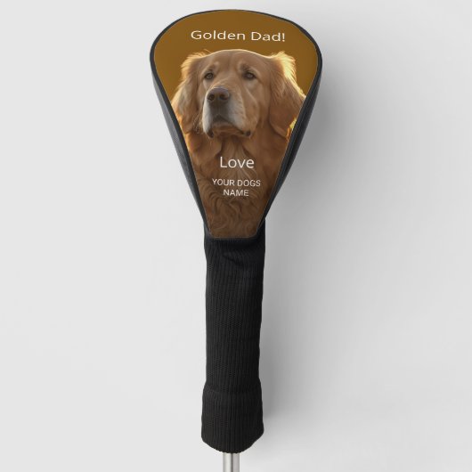 Beste hond papa gepersonaliseerd golfheadcover (Voorkant)