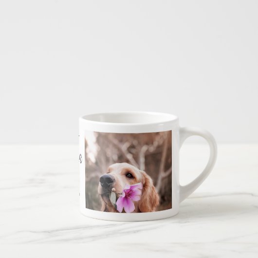 Beste Hond Papa Gepersonaliseerde Huisdier Naam 2  Espresso Kop (Rechts)