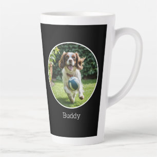 Beste Hond Papa Huisdier Eigenaar Aangepaste Foto  Latte Mok