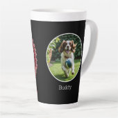 Beste Hond Papa Huisdier Eigenaar Custom Foto Vade Latte Mok (Rechterhoek)
