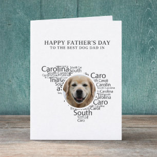 Beste hond papa in South Carolina foto Vaderdag Feestdagen Kaart