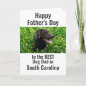 Beste Hond Papa in State Naam Pet Foto Vaders Dag Kaart (Voorkant)