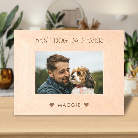 Beste hond papa / mama ooit, huisdier naam tekst f gegraveerde lijstjes