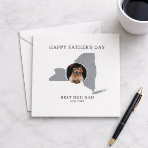 Beste Hond Papa New York Foto Vaderdag Feestdagenkaart