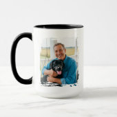Beste hond papa ooit 2 aangepaste foto's modern mok (Links)