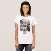 Beste hond papa ooit Aangepaste 9 foto collage T-shirt (Voorkant volledig)