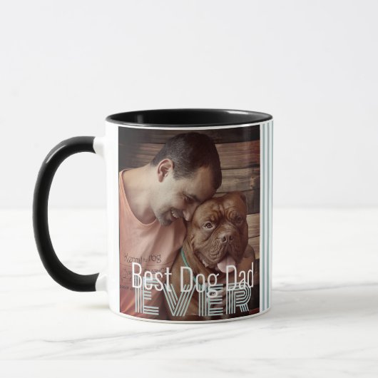 Beste hond papa ooit aangepaste foto hond naam mok (Links)