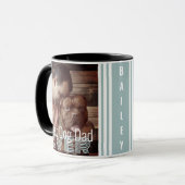 Beste hond papa ooit aangepaste foto hond naam mok (Voorkant links)