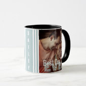 Beste hond papa ooit aangepaste foto hond naam mok (Voorkant rechts)