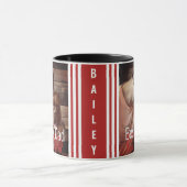 Beste hond papa ooit aangepaste foto hond naam mok (Midden)