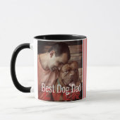Beste hond papa ooit aangepaste foto hond naam mok (Links)