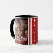 Beste hond papa ooit aangepaste foto hond naam mok (Voorkant links)