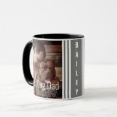 Beste hond papa ooit aangepaste foto hond naam mok (Voorkant links)