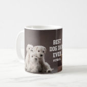 Beste hond papa ooit aangepaste foto koffiemok (Voorkant links)